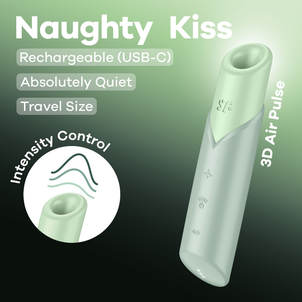 Satisfyer Naughty Kiss - Mint Green